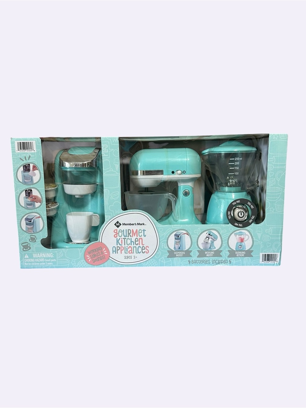 Member's Mark. Gourmet Kitchen Appliances Playset - Aqua Blue- NewInBox